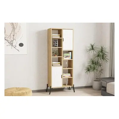 Hanah Home Bookshelf Otranto - Sapphire Oak, White Sapphire OakWhite