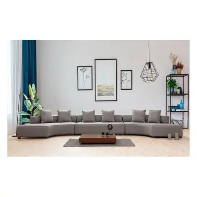 Atelier del Sofa Corner Sofa Gondol-3 (CHL-SOL-O3-CHL-SAĞ) - Grey