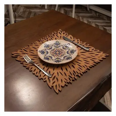 Hermia Table Mat Set (6 Pieces) Pointy - Walnut