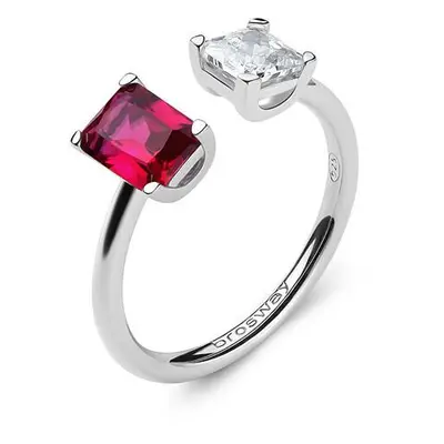 Brosway Elegantní otevřený prsten Fancy Passion Ruby FPR10 58 mm