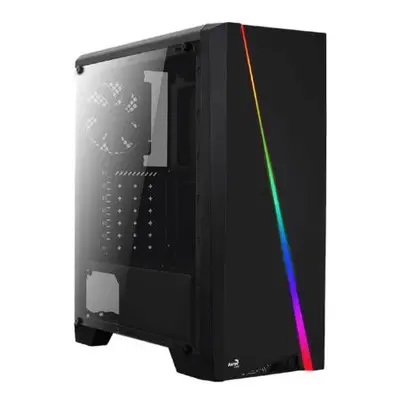 Aerocool skříň MLG Cylon mATX/ITX, RGB LED(13 mode), ventilátor 120mm, bez zdroje - černá, AEROP