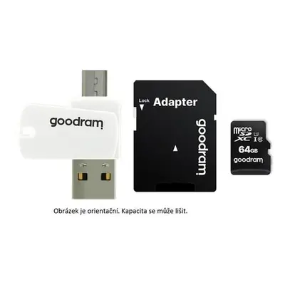 GOODRAM microSDHC karta 32GB M1A4 All-in-one (R:100/W:10 MB/s), UHS-I Class 10, U1 + Adapter + O