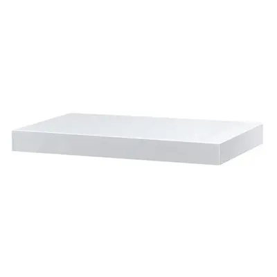 Autronic P-023 WT Polička nástěnná 40 cm, MDF, barva bílý vysoký lesk, baleno v ochranné fólii