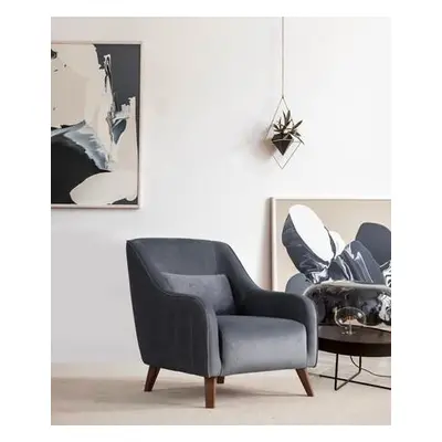 Atelier del Sofa Wing Chair Buhara - Dark Grey