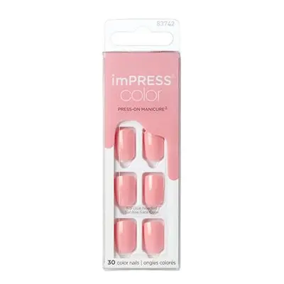 KISS Samolepící nehty imPRESS Color Pretty Pink 30 ks