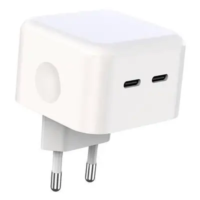 Nástěnná nabíječka XO L102, 2x USB-C, 35 W (bílá)