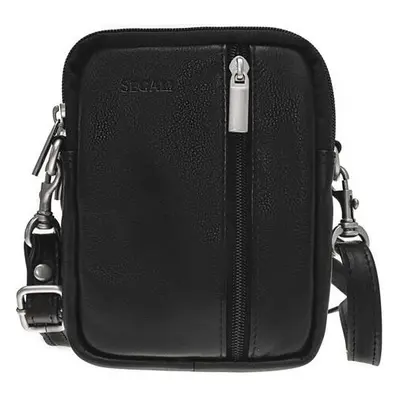 SEGALI Pánská kožená crossbody taška 6032 Black