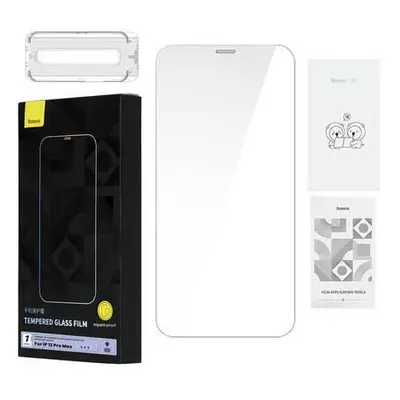 Tempered Glass Baseus 0.4mm Iphone 12 Pro Max + cleaning kit 6932172626259