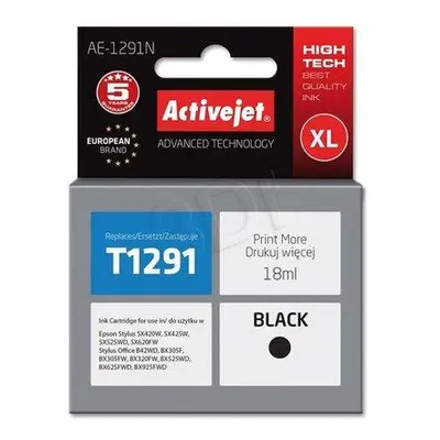 Atrament ActiveJet pre Epson T1291 Black 18 ml, AE-1291 / AE-1291N