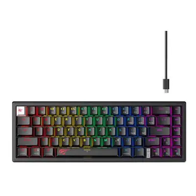 Havit KB874L Herní klávesnice RGB (černá),