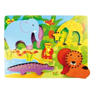 Bigjigs Toys BJ327 Vkládací puzzle safari