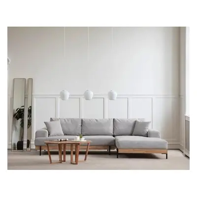 Atelier del Sofa Corner Sofa Eti Oak Right - Grey