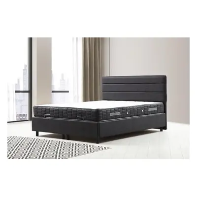 Hanah Home Double Mattress, Base & Headboard Motya Set 150 x 200 - Anthracite