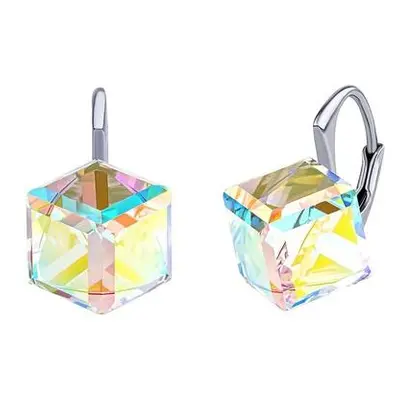 Swarovski Crystal SILVEGO kostky s AB krystalem Swarovski VSW042E