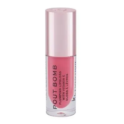 Makeup Revolution Pout Bomb lesk na rty pro větší objem s vysokým leskem Peachy 4,6 ml