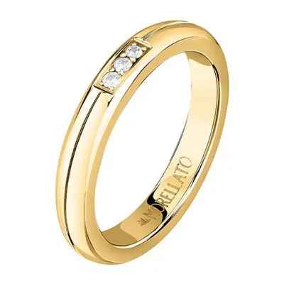 Morellato Slušivý pozlacený prsten s krystaly Love Rings SNA47 54 mm