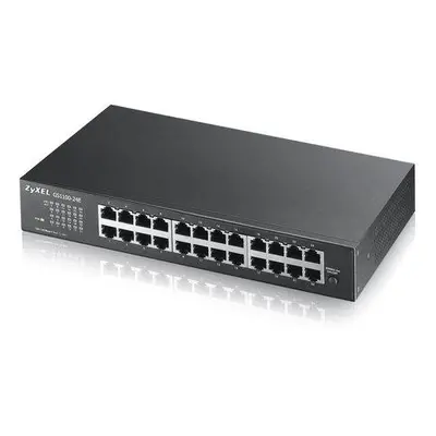 ZyXEL GS1100-24E, 24-port 10/100/1000Mbps Gigabit Ethernet switch v3, Fanless, desktop, GS1100-