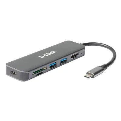 D-Link DUB-2327 6-in-1 USB-C Hub with HDMI/Card Reader/Power Delivery, DUB-2327