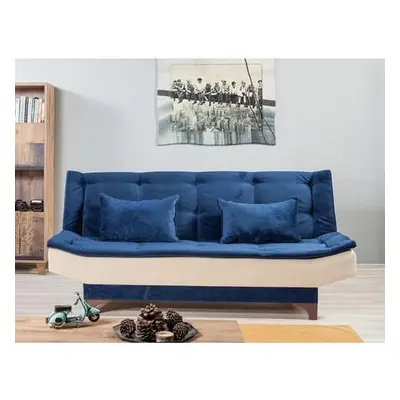 Atelier del Sofa 3-Seat Sofa-Bed Kelebek - Blue, Cream