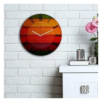 Wallity Decorative MDF Clock 3030MS-034 Multicolor