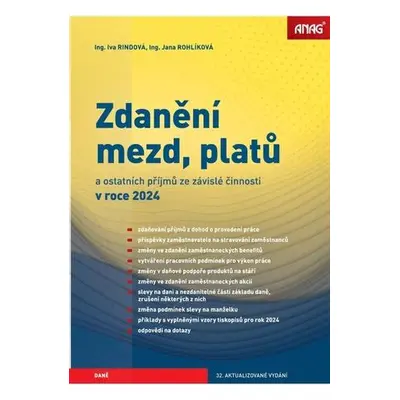 Zdanění mezd, platů a ostatních příjmů ze závislé činnosti v roce 2024