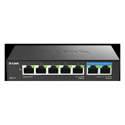 D-Link DMS-107/E 7-Port Multi-Gigabit Unmanaged Switch, DMS-107/E