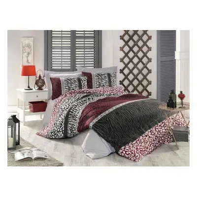 L'essentiel Maison Ranforce Single Quilt Cover Set Leopard RedWhiteBlack