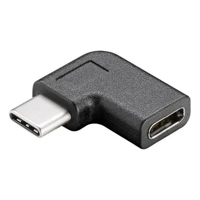 PremiumCord USB 3.1 C/male - C/female zahnutý konektor 90°