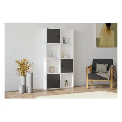 Hanah Home Bookshelf Ena - White, Anthracite WhiteAnthracite