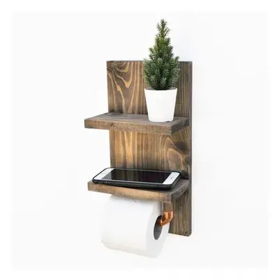 Hanah Home Decorative Wooden Wall Shelf COP054 Walnut