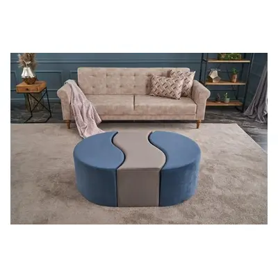 Atelier del Sofa Pouffe Alya Puf - Blue, Mink BlueMink