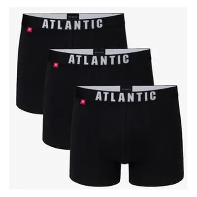 Atlantic Pánské boxerky 3Pack - černé Velikost: M, Černá