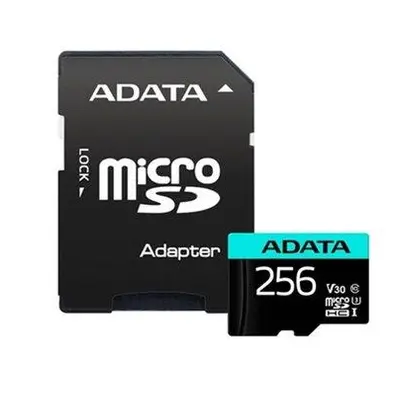 ADATA V30S/micro SDXC/256GB/100MBps/UHS-I U3 / Class 10/+ Adaptér