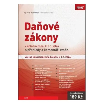 Daňové zákony v úplném znění k 1. 1. 2024