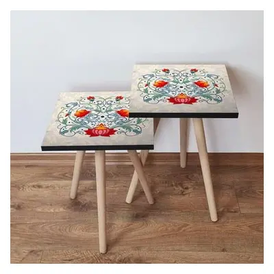 Hanah Home Nesting Table (2 Pieces) 2SHP144 - Multicolor