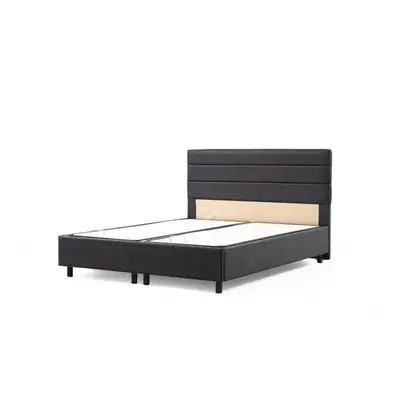 Hanah Home Single Bed Base & Headboard Motya 90 x 190 - Anthracite