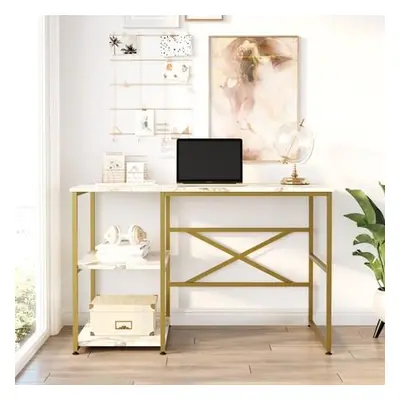 Hanah Home Study Desk VG23-GE White MarbleGold