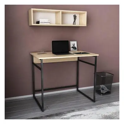 Hanah Home Study Desk Hussum - Black, Oak BlackOak