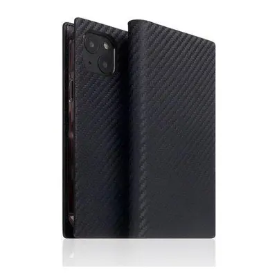 SLG Design puzdro D+ Italian Carbon Leather Diary pre iPhone 14 - Black