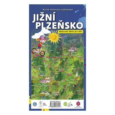 Ručně malovaná cyklomapa Jižní Plzeňsko