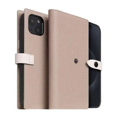 SLG Design puzdro D8 Magsafe Hybrid Full Grain Leather pre iPhone 15 - Light Cream