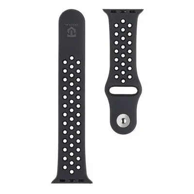 Tactical 839 Double Silikonový Řemínek pro Apple Watch 1/2/3/4/5/6/7/8/9/SE 38/40/41mm Black