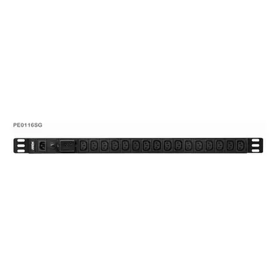 Aten PE0116S základní 0U PDU s přepěťovou ochranou 10A Vstup C14 výstup 16x C13, PE0116SG-AT-G