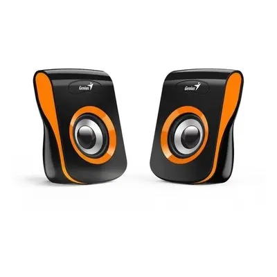 GENIUS repro SP-Q180 Orange/ 2.0/ 6W/ USB napájení/ 3,5" jack/ černooranžové