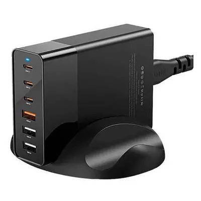 Nástěnná nabíječka Blitzwolf BW-S25, 75W, 3x USB + 3x USB-C (černá)