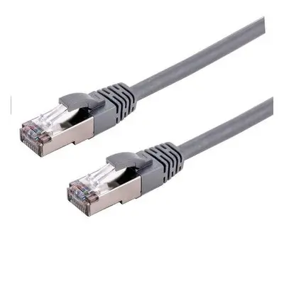 Kabel C-TECH patchcord Cat6a, S/FTP, šedý, 2m