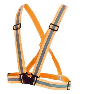 Reflexní elastický KŘÍŽ CROSS BELT, oranžový, UNI