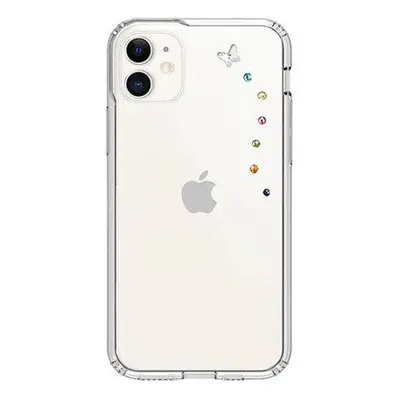 Swarovski kryt Papillon Clear pre iPhone 11 - Cotton Candy