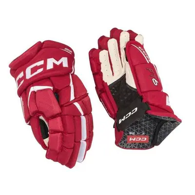 CCM Rukavice Jetspeed FT6 SR, červená-bílá, Senior, 13", Bílá-Červená