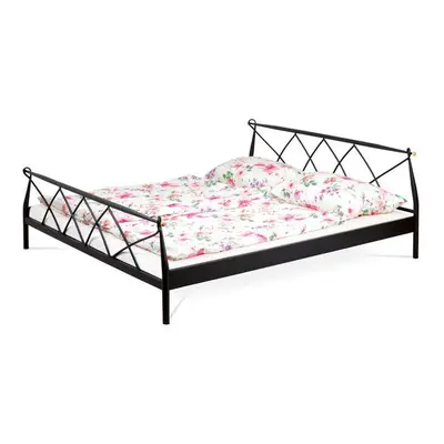 Autronic BED-1907 BK Postel dvoulůžková, 180x200, kov černá matná